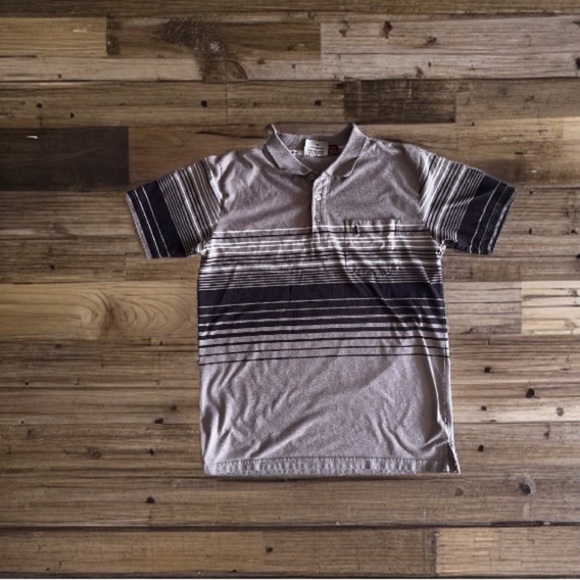 LADA  Men's Striped Collared Buttoned Shirt  pocket‎ cotton Polyester size M - Picture 5 of 16